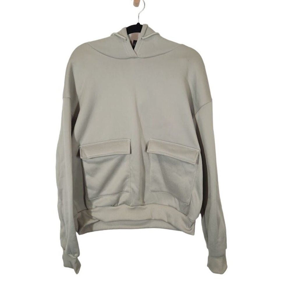Shein‎ Flap Pocket Hoodie in Light Gray - Size Large